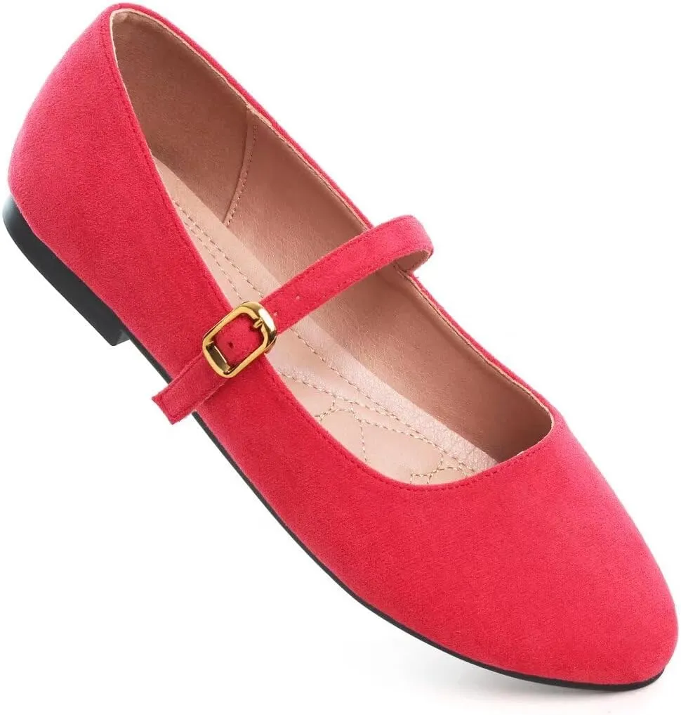 ZTWUTANG Women's Cute Round-Toe Flat Ballet Shoes Comfortable Dress Shoes for Walking
